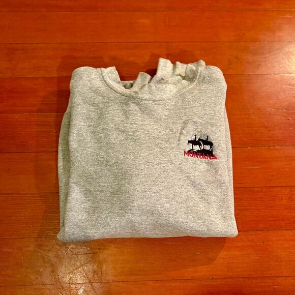 Vintage Men's Crewneck Grey Sweatshirt Size S/M - Picture 3 of 6